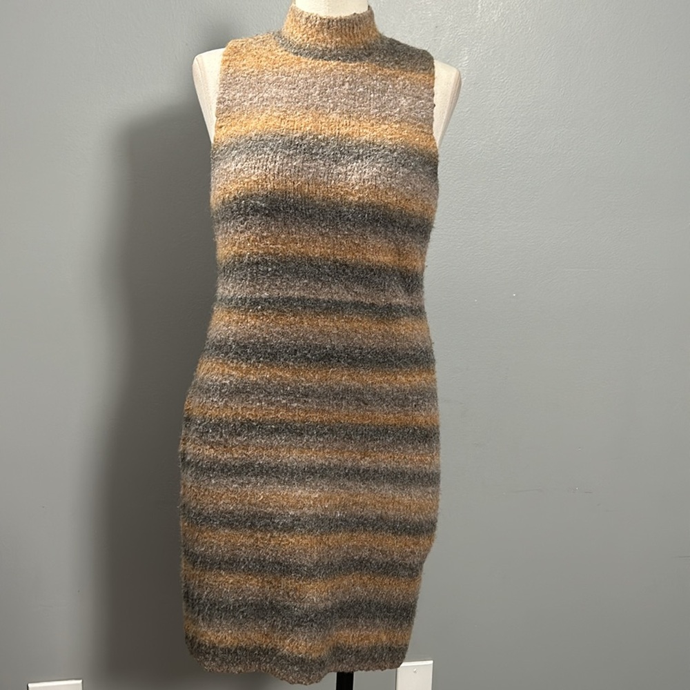 Jason Bolden Women’s Multi Ombre Striped Sleeveless Dress Size L sw3